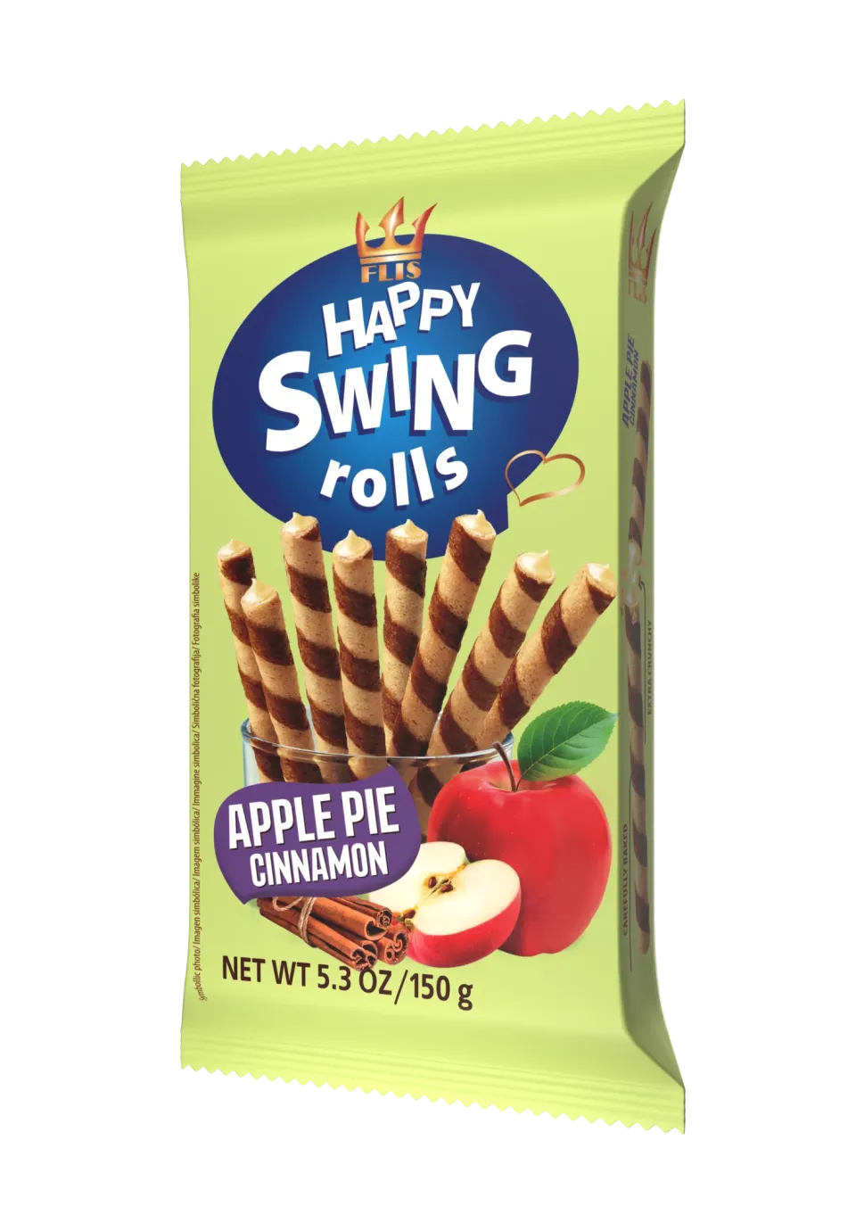 Happy Swing Apple pie cinnamon 150 g — wafer rolls