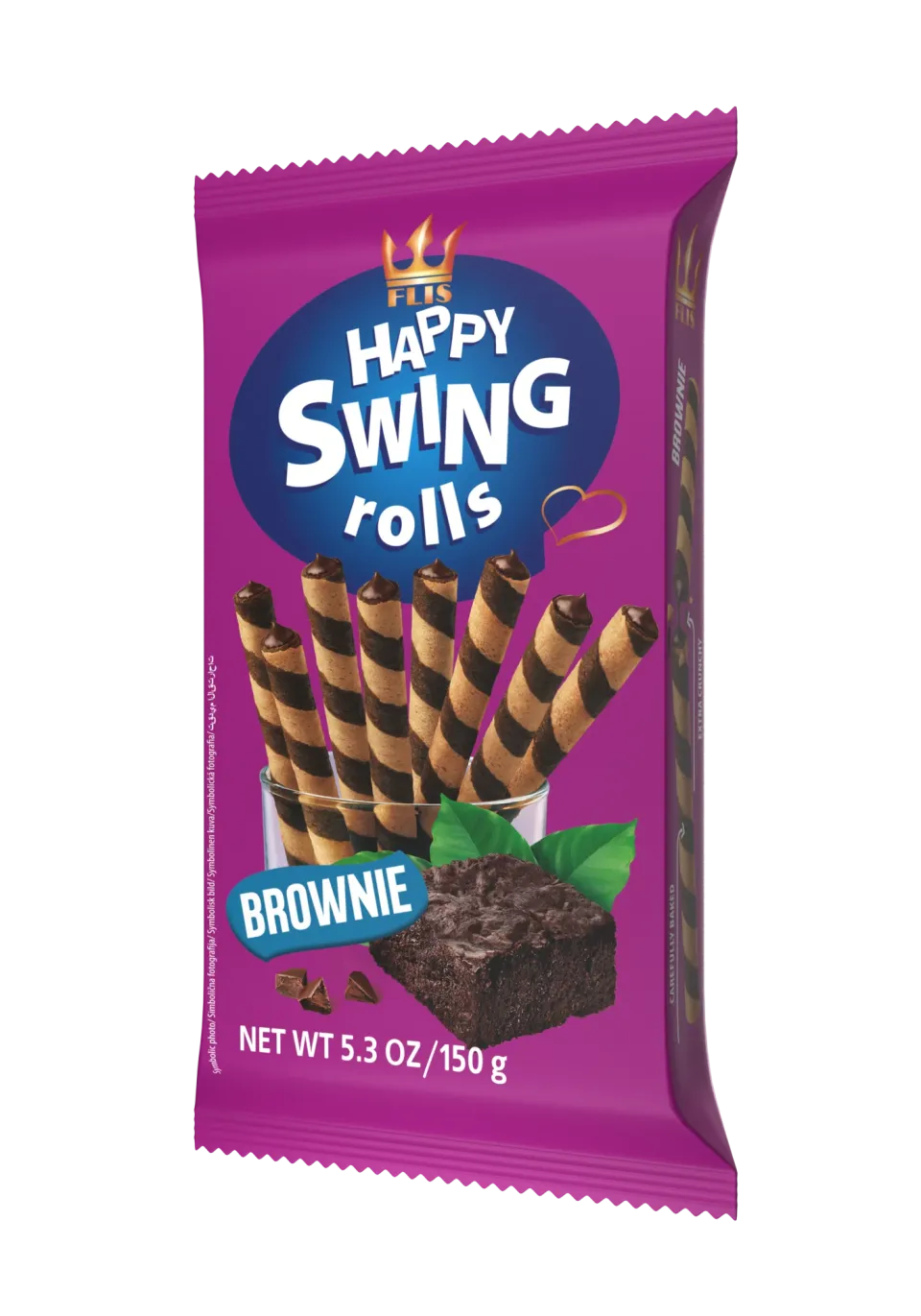 Happy Swing Brownie 150 g — wafer rolls