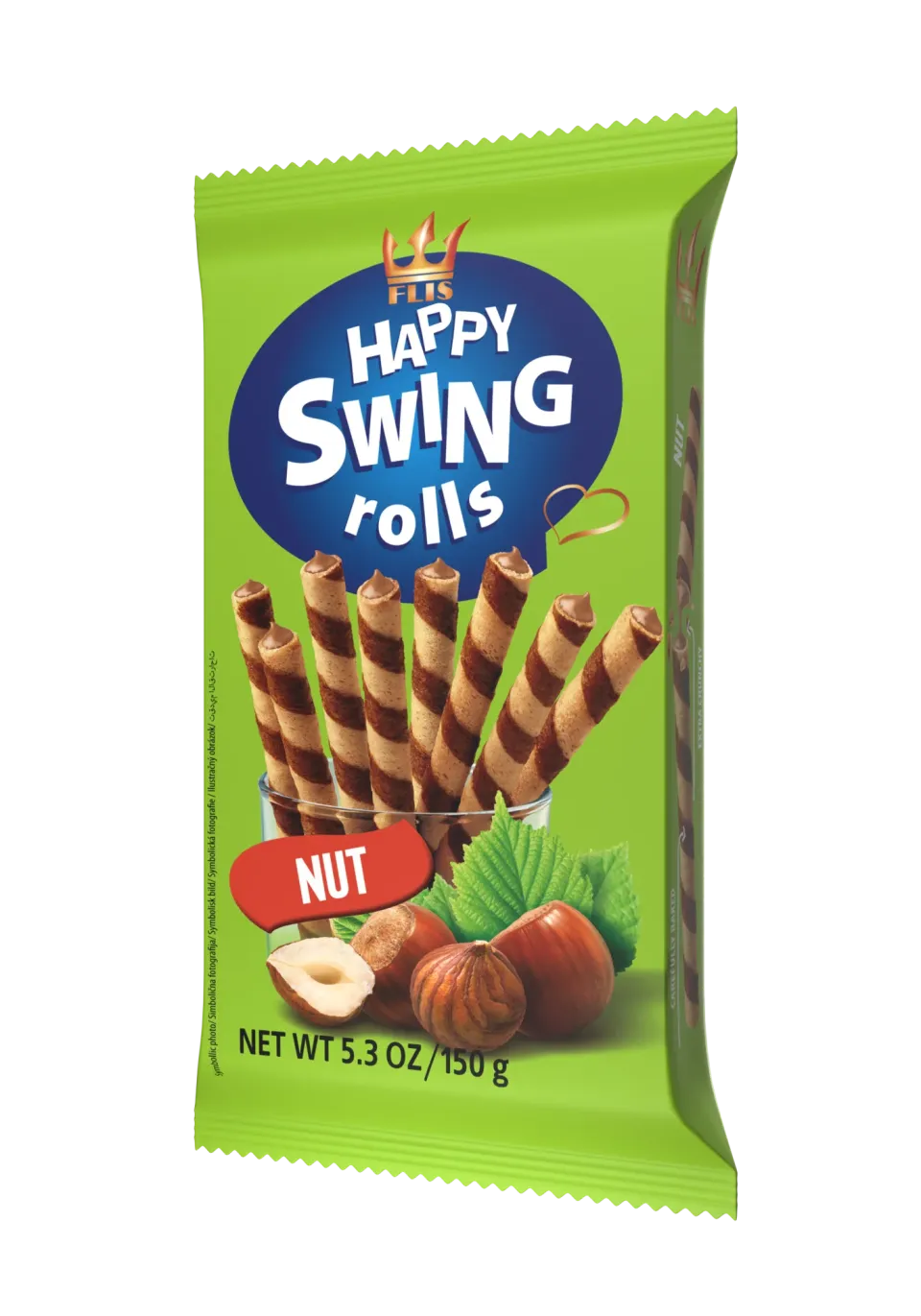 Happy Swing Nut 150 g — wafer rolls