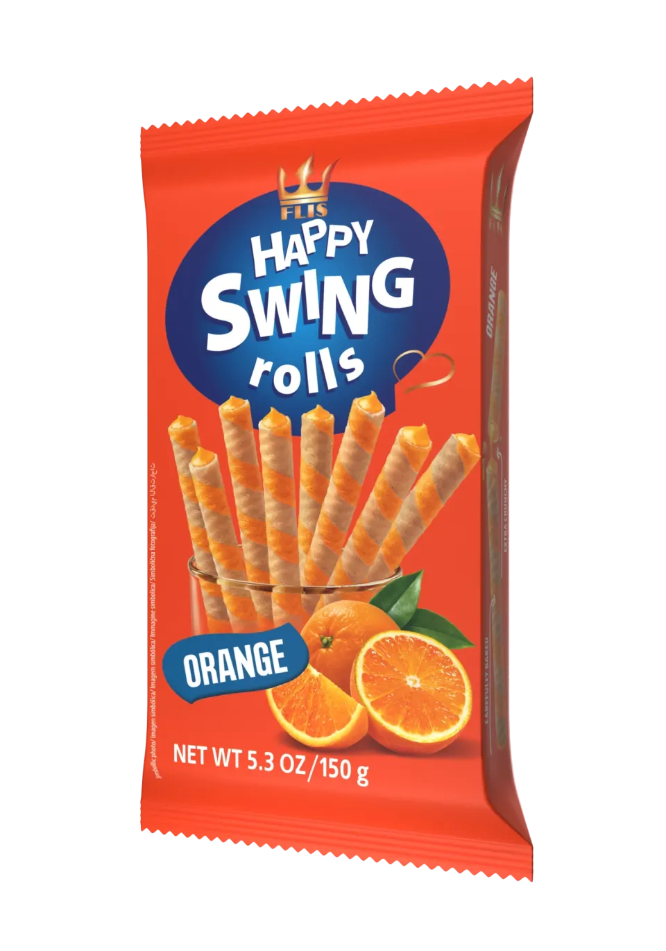 Happy Swing Orange 150 g — wafer rolls