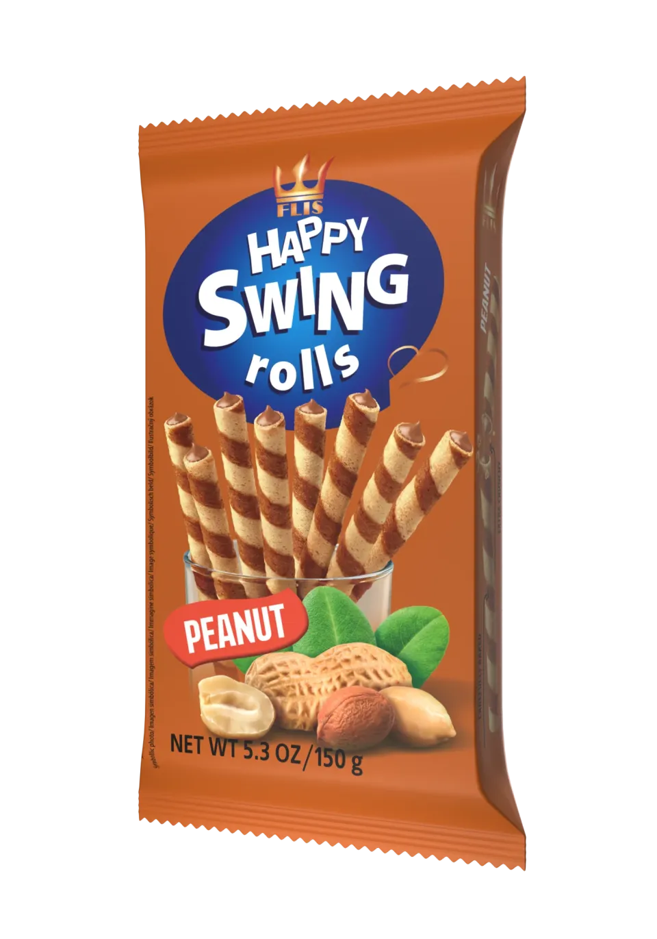 Happy Swing Peanut 150 g — wafer rolls