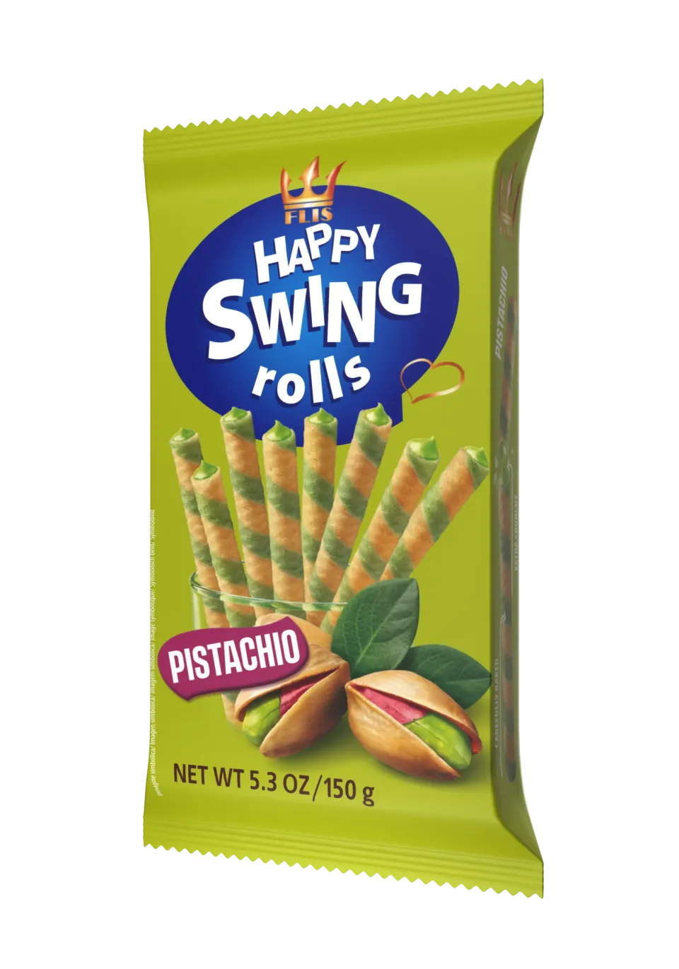 Happy Swing Pistachio 150 g — wafer rolls
