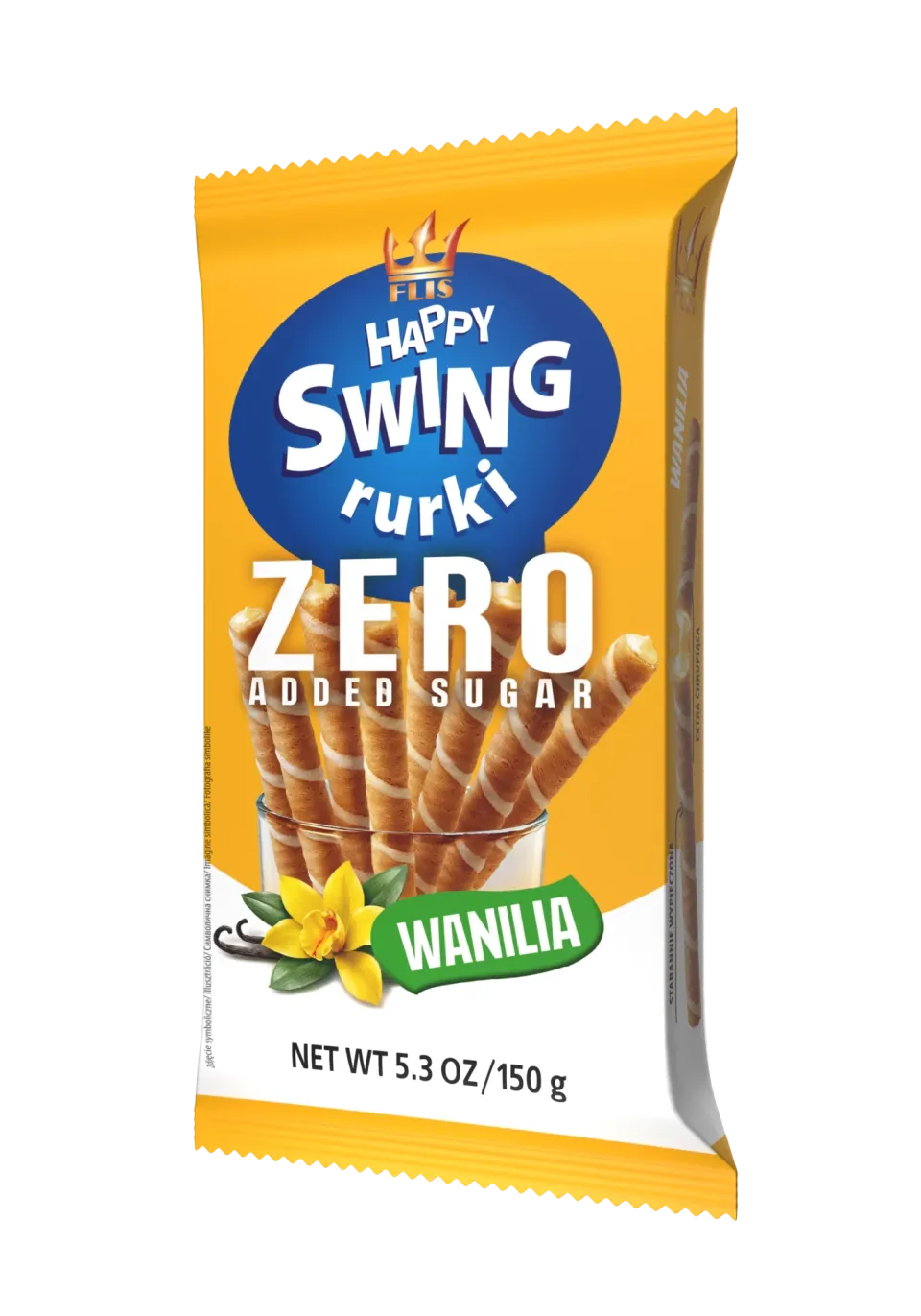 Happy Swing Zero Wanilia ZERO 150 g — rurki waflowe