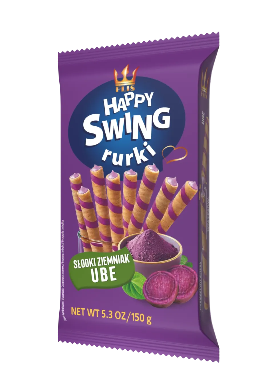 Happy Swing Słodki ziemniak 150 g — rurki waflowe