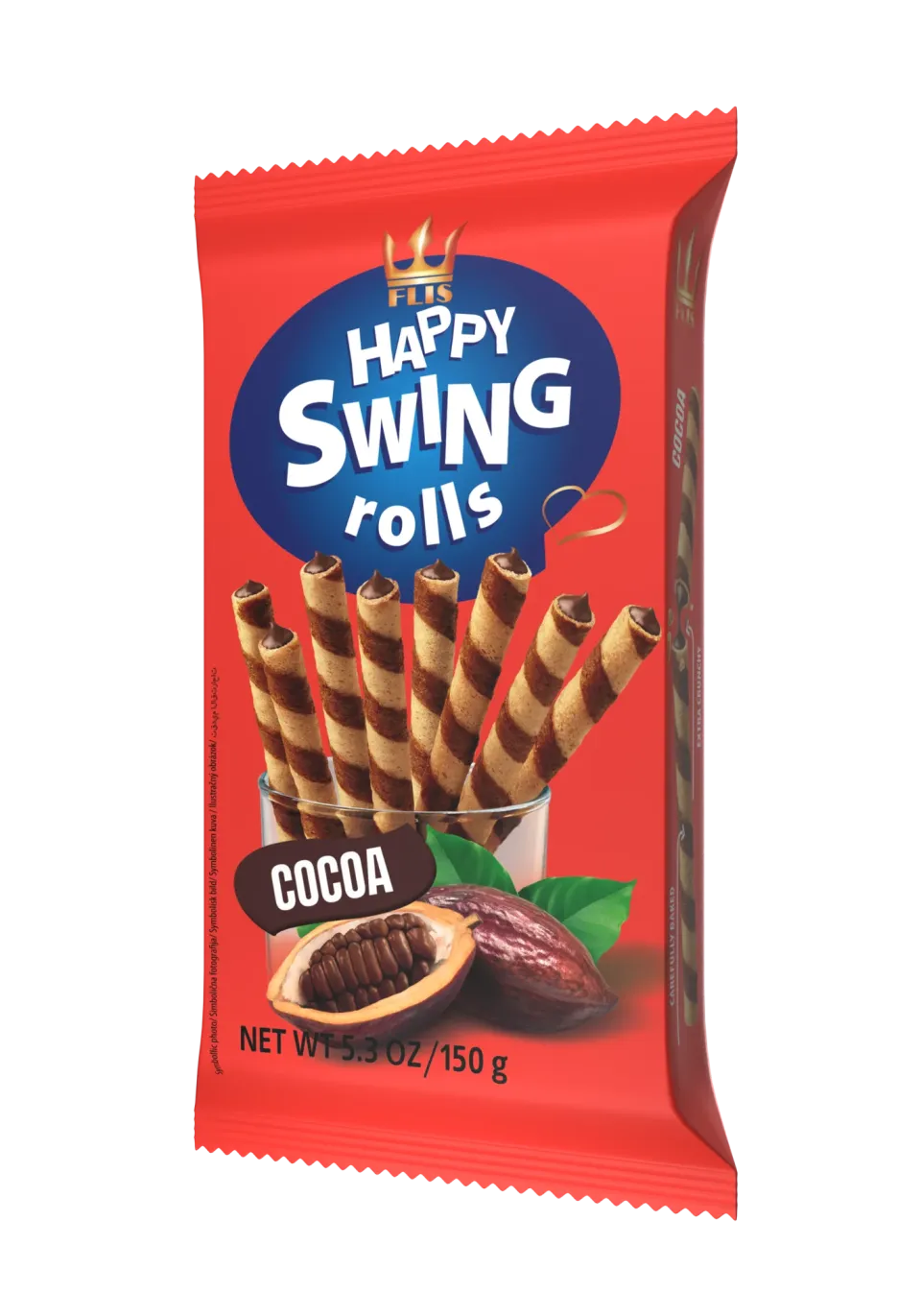 Happy Swing Cocoa 150 g — wafer rolls