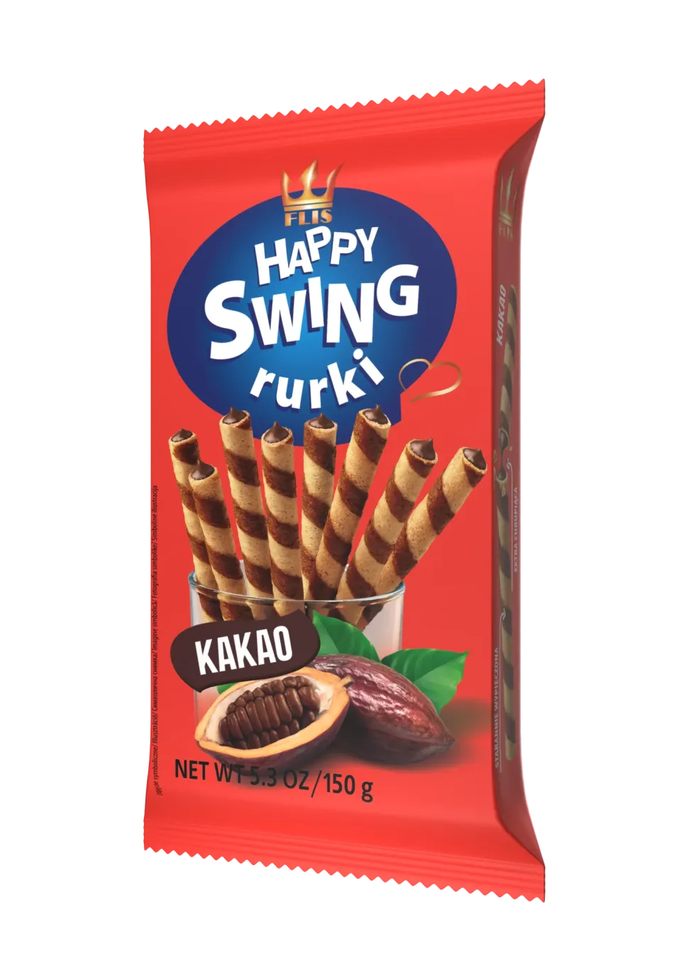 Happy Swing Kakao 150 g — rurki waflowe