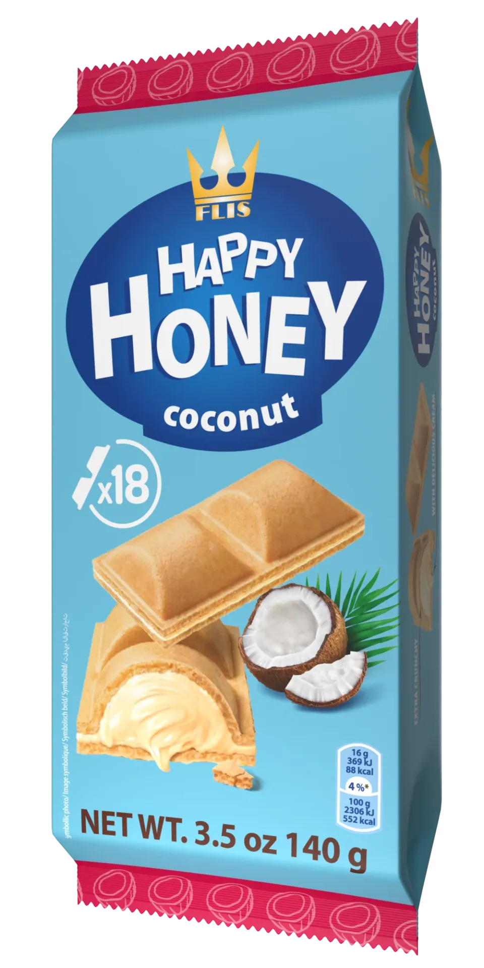 Happy Honey Kokos 140 g — wafle