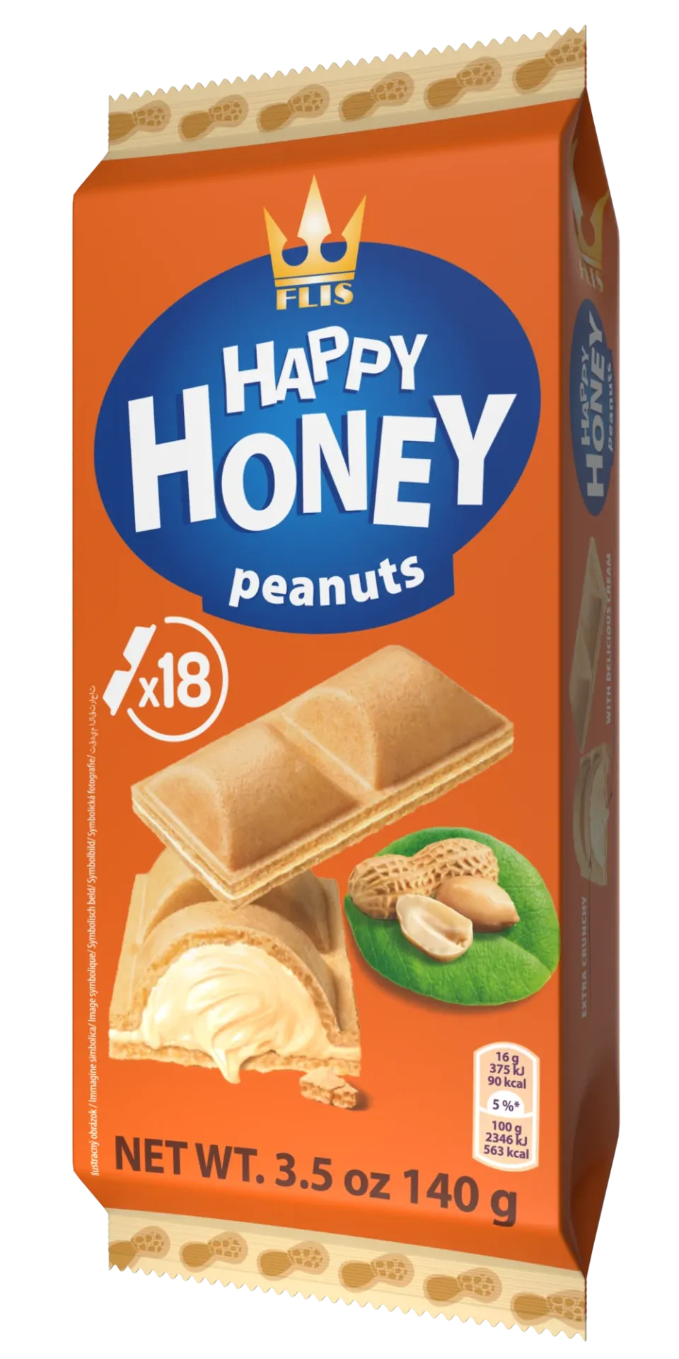 Happy Honey Orzech ziemny 140 g — wafle