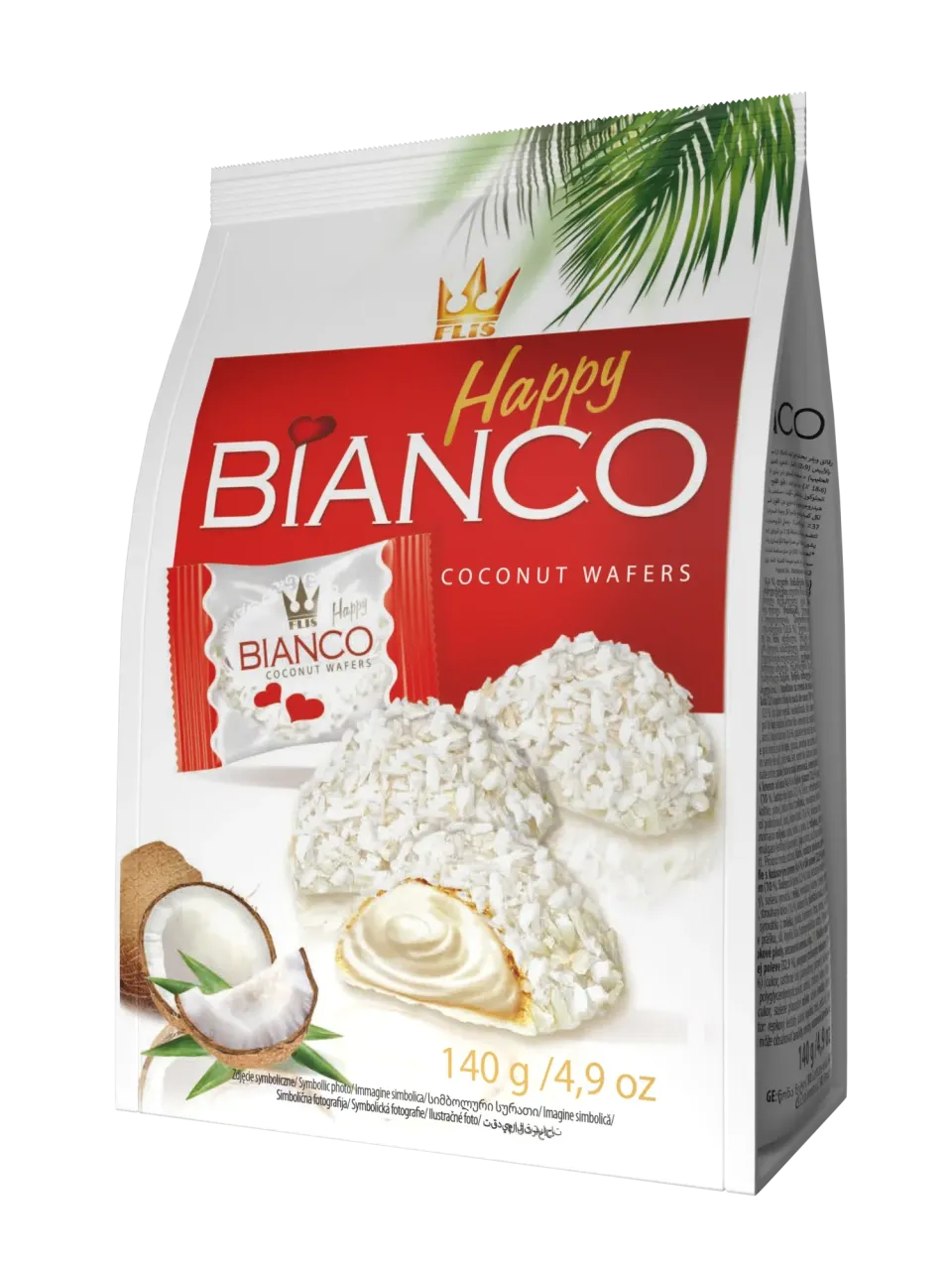 Happy Bianco Kokos 140 g — praliny