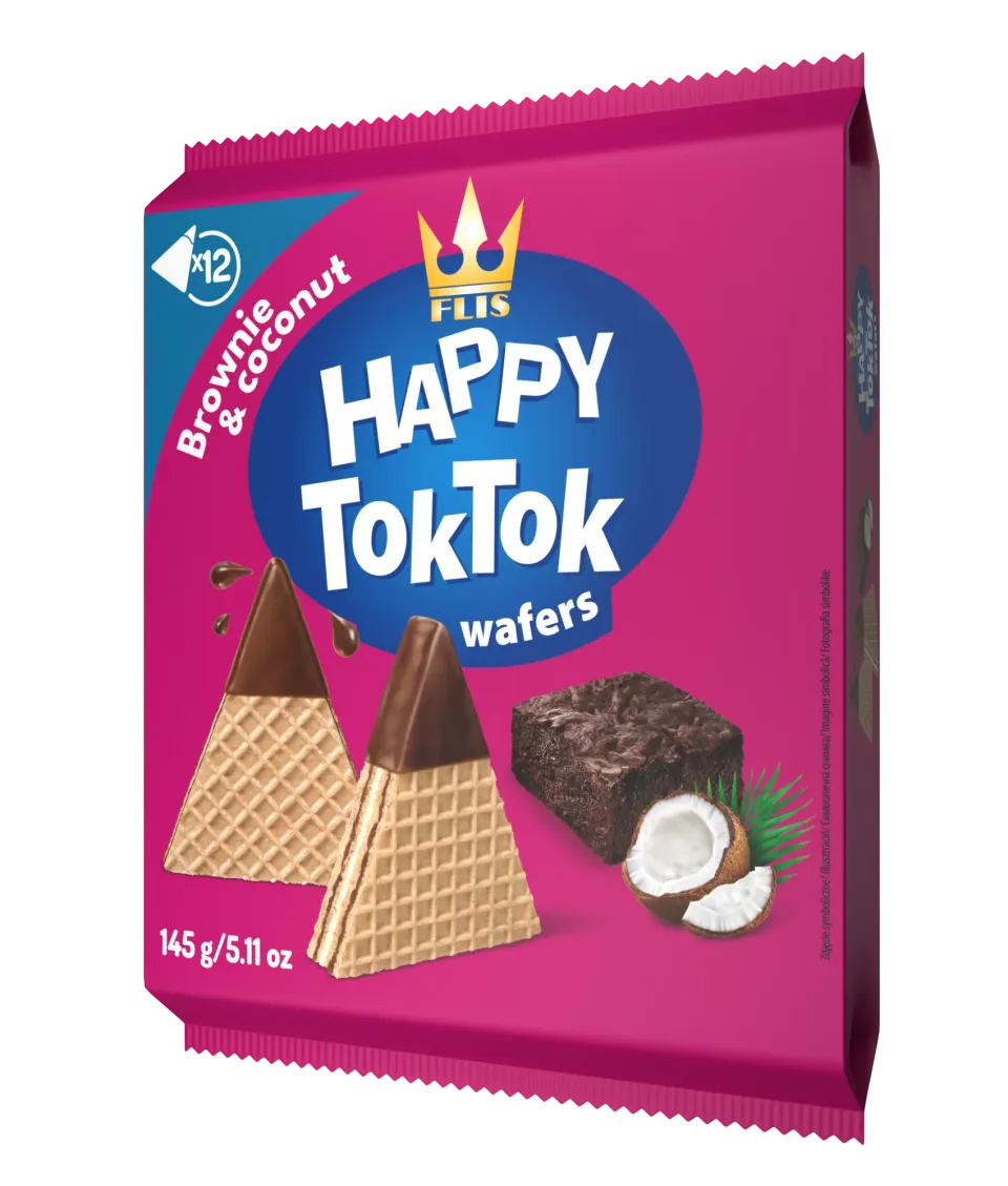 Happy TokTok Brownie - Kokos 145 g — wafle