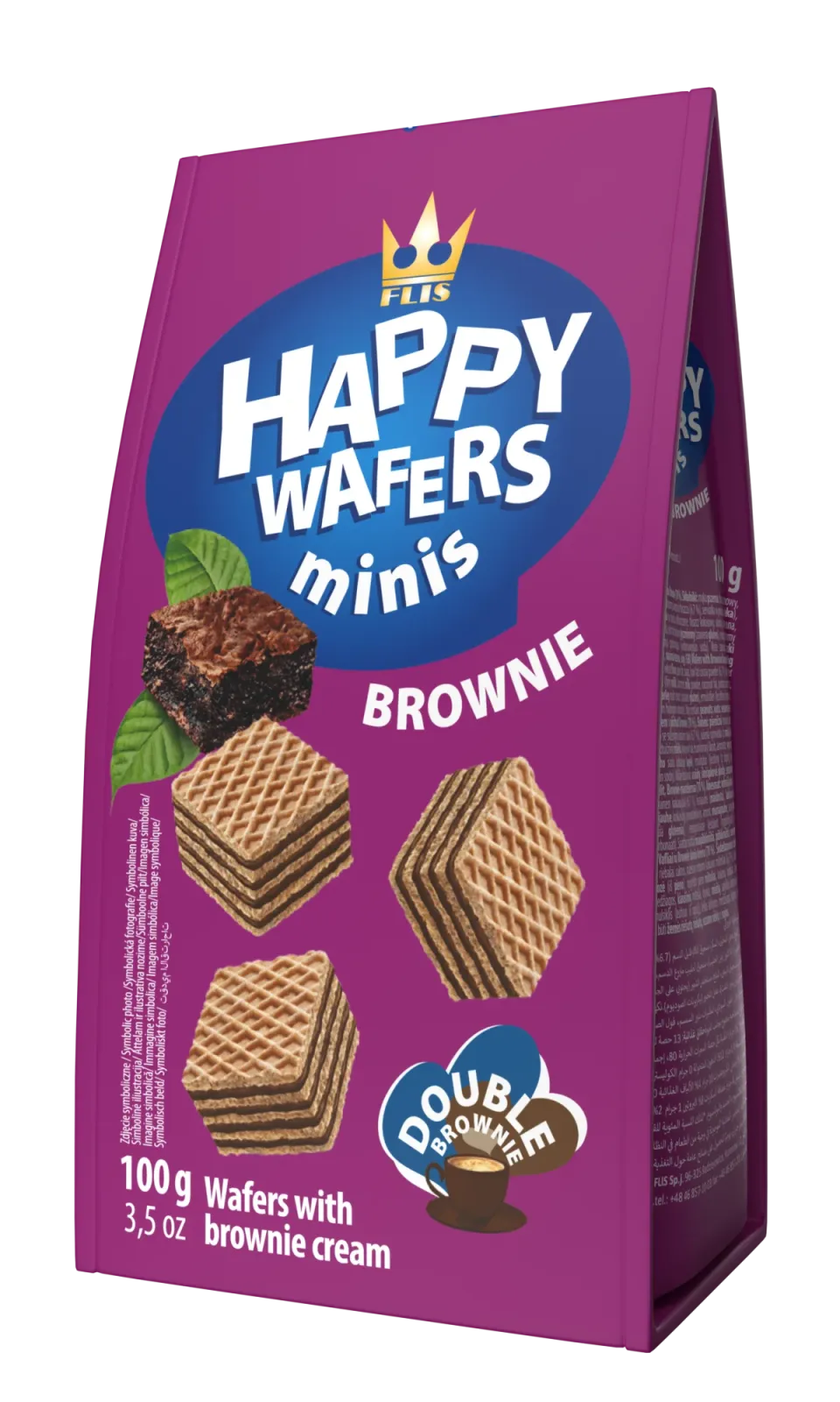Happy Wafers Minis Brownie 100 g — wafle