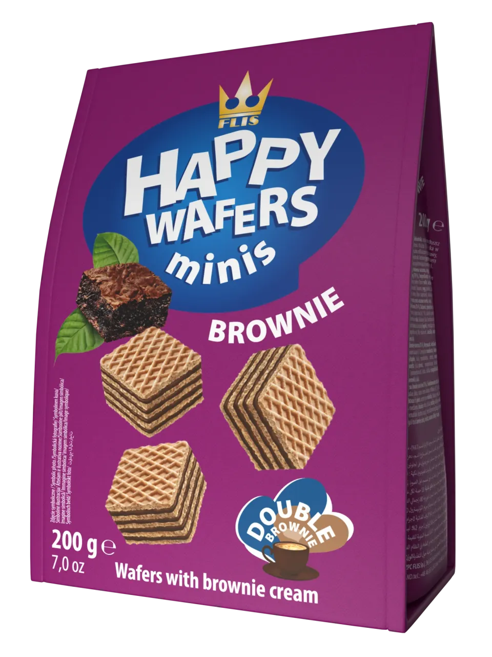 Happy Wafers Minis Brownie 200 g — wafle