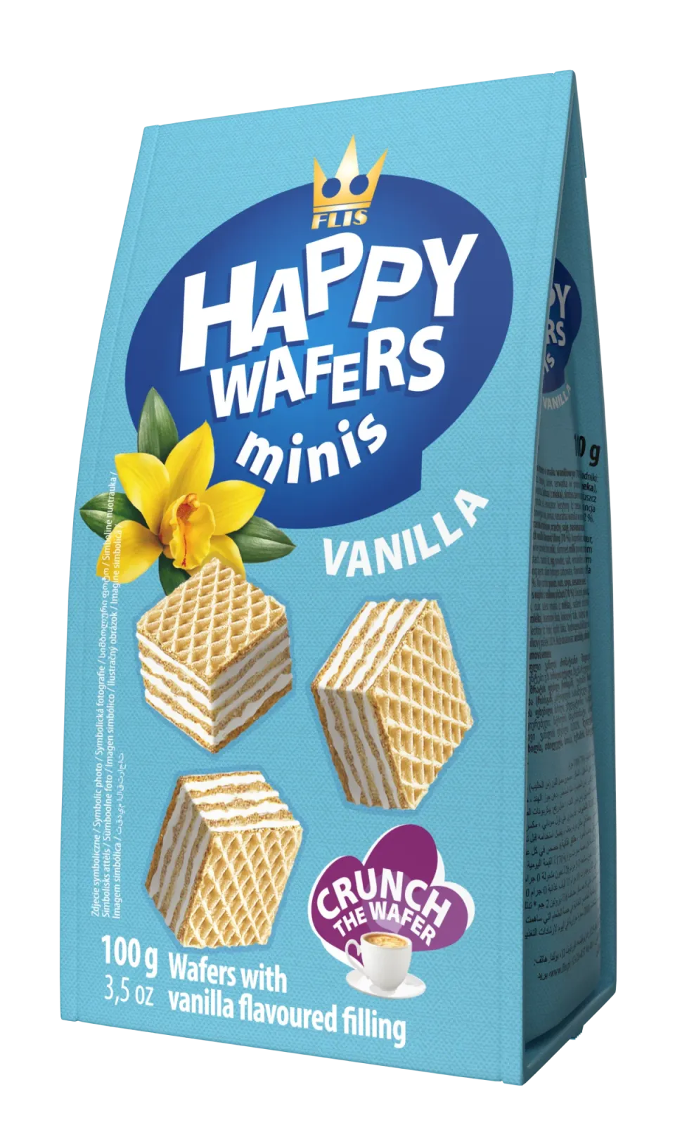 Happy Wafers Minis Wanilia 100 g — wafle